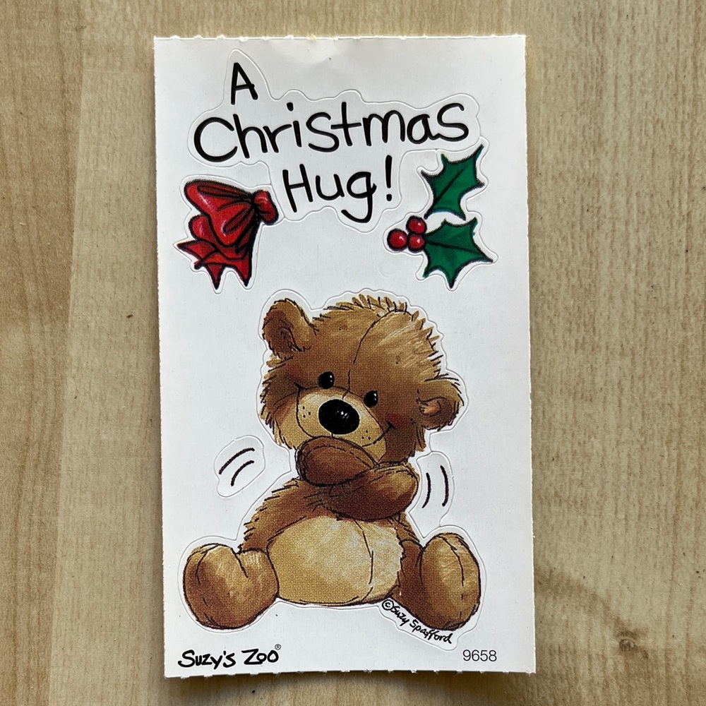 Christmas Hug Suzy’s Zoo sticker